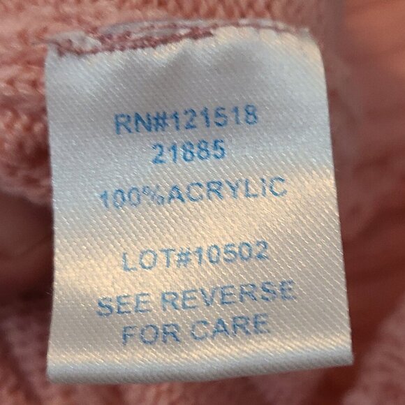 National Women's Long Sleeve Mock Neck Knit Pullover Sweater Pink Size 3X - Picture 7 of 7